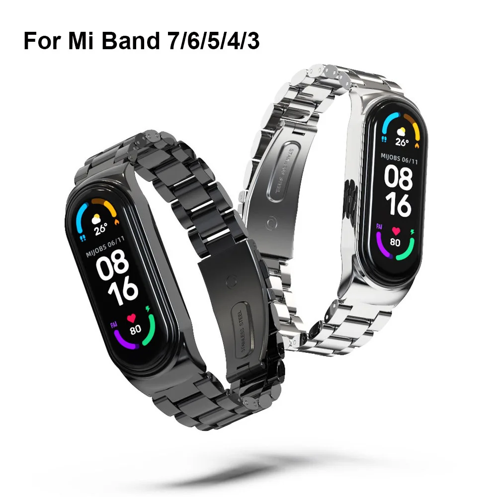 

Xiaomi Metal Strap for Xiaomi Mi Band 7 Bracelet Stainless Steel Gold Smartwatch Band Watchband for Xiao Mi Band Strap Wristband