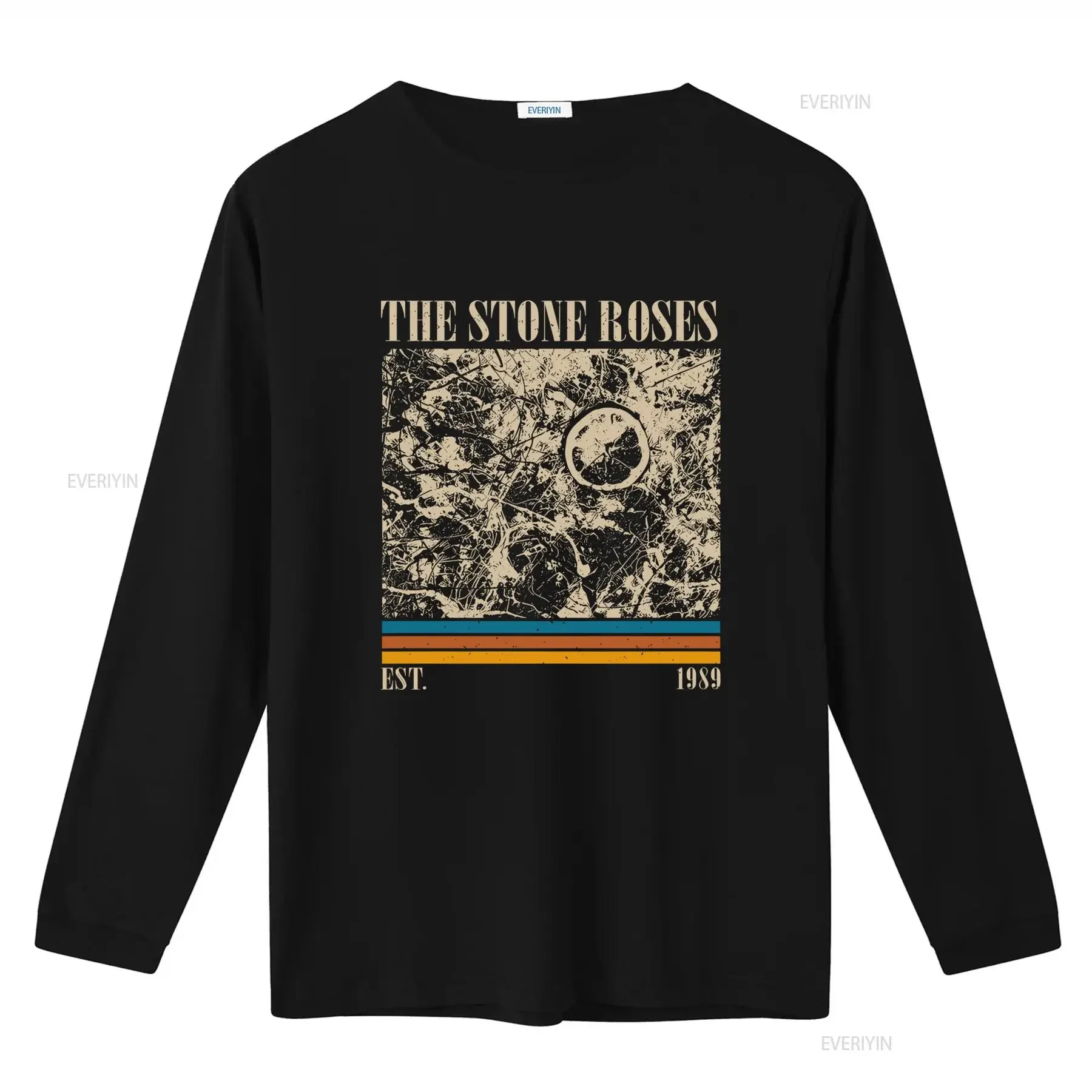Фото Футболка The Stone Roses Officiel Vintage с культовым логотипом 1989-1994 годов, в стиле брит-поп, с ретро-принтом, мерч 90-х, винтажная музыкальная атрибутика №3