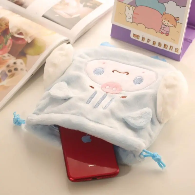 

Мультяшный милый кавайный Sanrioed Cinnamoroll новый узор для девочек плюшевый портативный пакет товары сумка для хранения