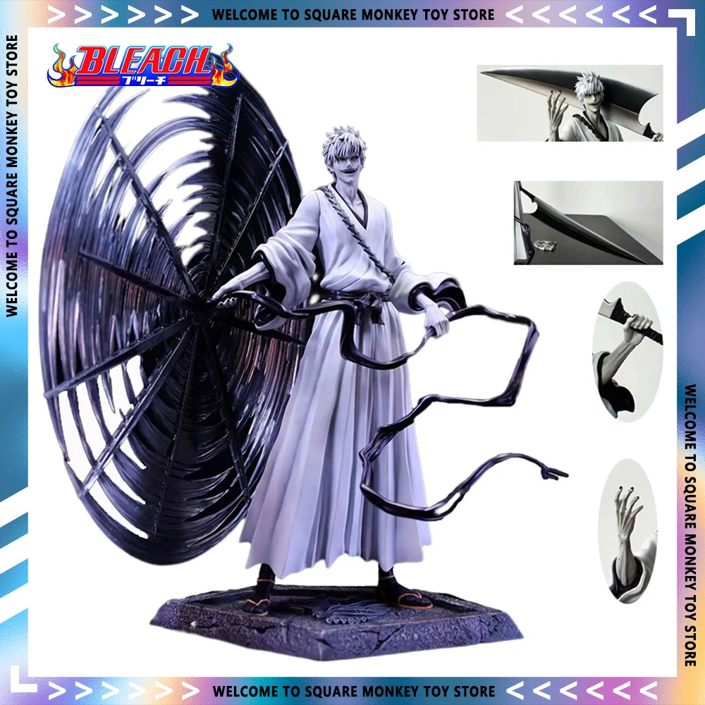 

35cm Bleach Anime Figures White Hair Kurosaki Ichigo Action Figure Thousand Years Of Bloodshed Figurine Pvc Collection Model Toy