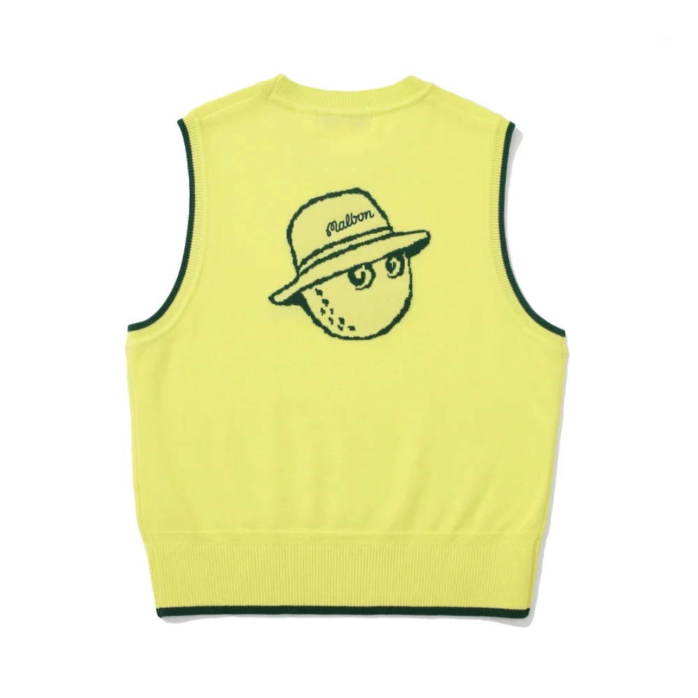 Korean Style Sleeveless Knitted Vest Outdoor Casual Golf Clothes Women High Elastic Fashion Versatile Sweater