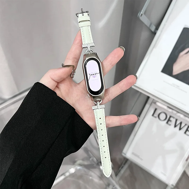 Real Leather Strap for Xiaomi Mi Band 7 6 5 4 3 NFC Wristband Bracelet Replacement Straps For Mi Band Sport Smartwatch Watchband