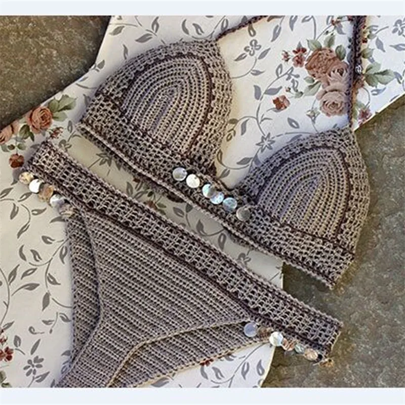 

2022 New Design Shell Swimsuit Sexy Crochet Bikini Beach Spa Ladies Bikini Split Swimsuit Ladies Swimsuit Two Piece