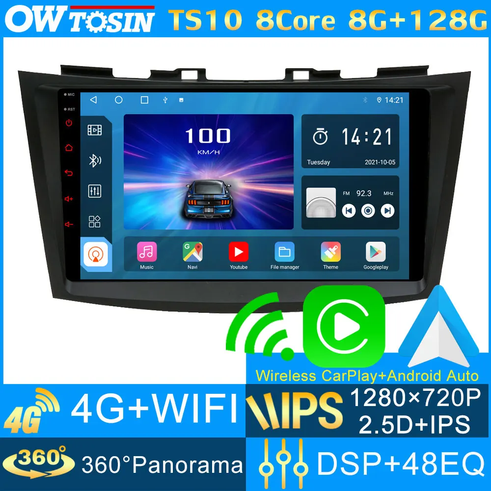 Автомобильная Мультимедийная стереосистема TS10 8 ядер ГБ + 128 IPS 1280*720P Android для Suzuki