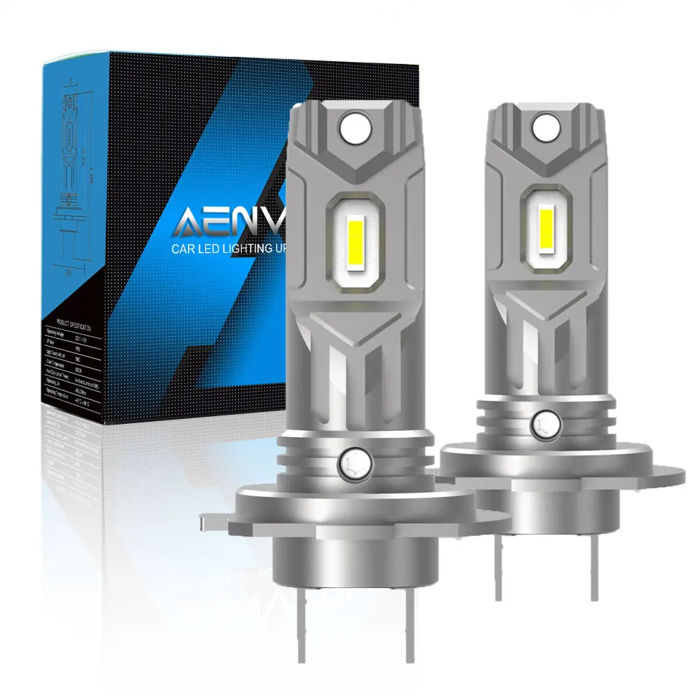 

AENVTOL 2pcs Mini LED Headlight H7 LED Bulb 60W Wireless For Car Head Lamp 3570 CSP SMD LED 12000LM Super Bright White 6500K