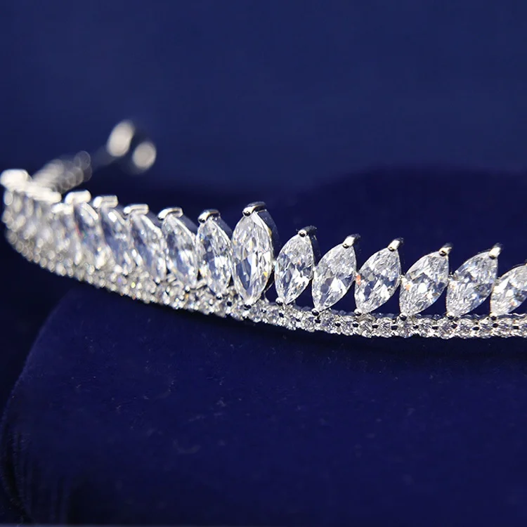 

New Jushi Brand New Zircon Bridal Headdress Birthday Crown Wedding Headdress Wedding Dress Formal Dress Accessories