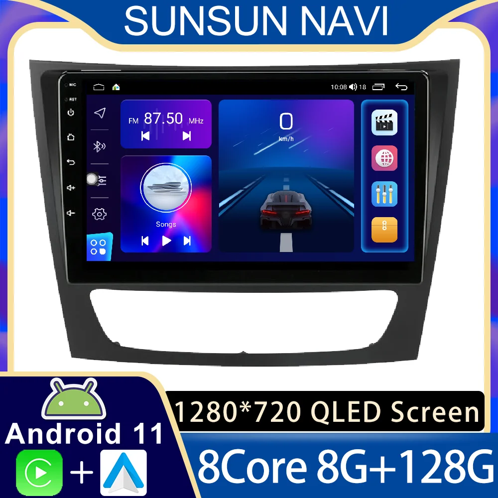 

Android 11 для Mercedes Benz W211 W219 W463 CLS350 CLS500 CLS55 E200 E220 2002 - 2010 Автомагнитола стерео мультимедийная навигация GPS