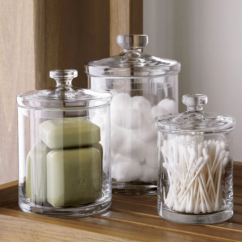 

Kitchen Storage Jar And Decoration Storage Tank Container Storage Tank Home Transparent Room Bathroom Model Glass