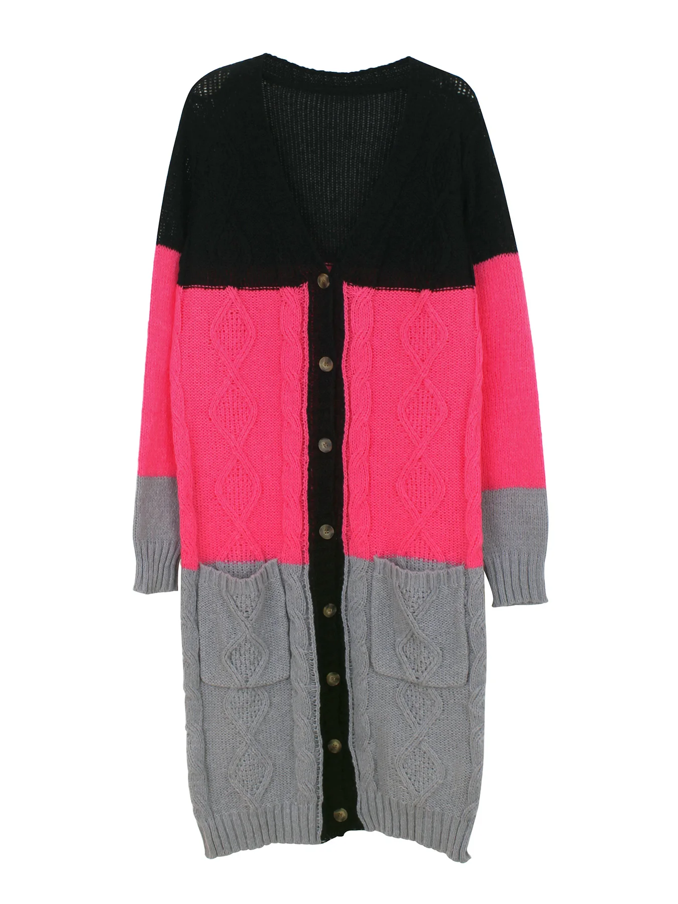 Женские свитера цветной Кардиган с длинным рукавом длинное пальто свитером