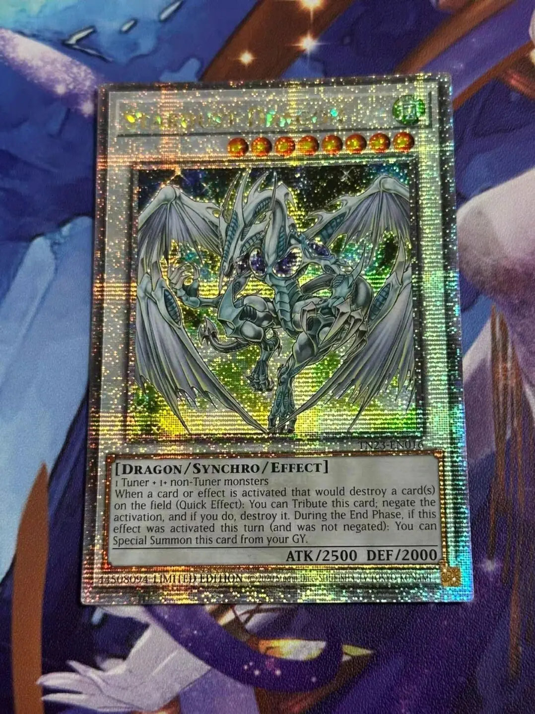 Коллекция тайных английских монстров Yugioh Master Duel Звездный дракон 25 четверти века