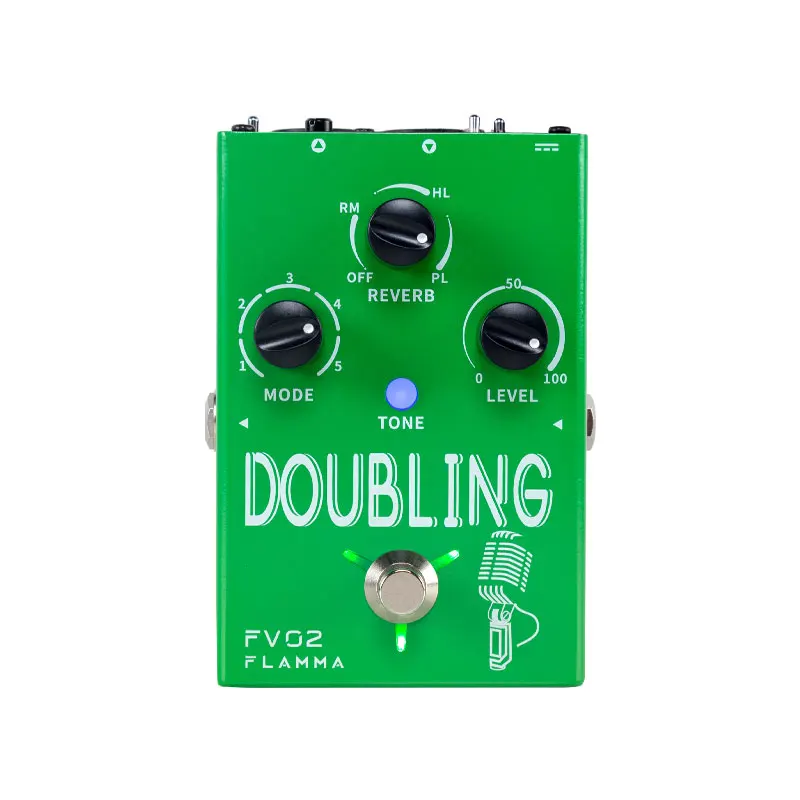 

FLAMMA FV02 Vocal Doubling Guitar Effects Pedal Processor Support with Multiple Vocal Modes Two Outpute Modes Three Ranges Pedal