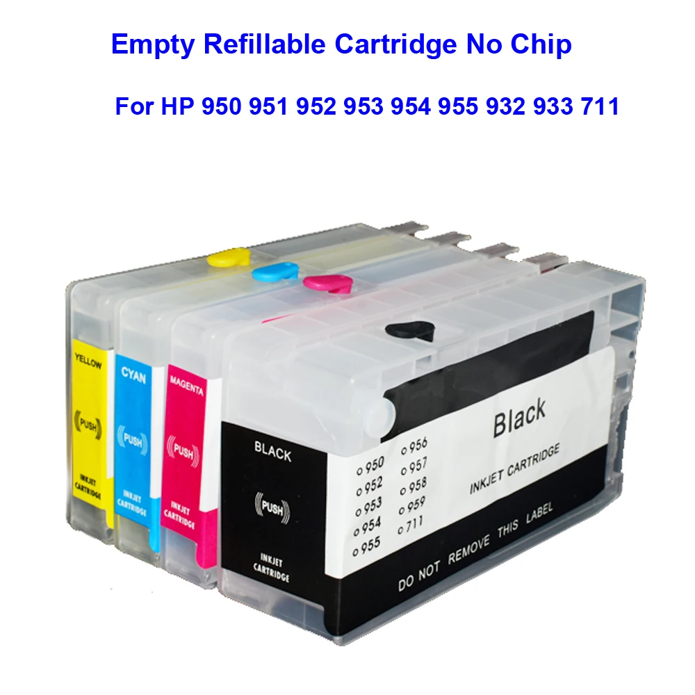 Для HP 950 951 952 953 954 955 932 933 без чипа для 711 7740 8210 8700 8710 8600 T520 T120 Ink Cartridge |
