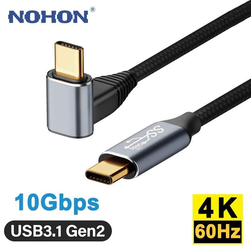 

USB 3.1 Gen2 Cable Type C to C 10Gbps 4K@60Hz Video Cable PD 100W 5A Fast Charging Data Cord For MacBook Pro Steam Deck Samsung