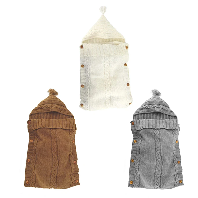 

Пеленка для новорожденных, вязаный спальный мешок, мешок для сна, детская коляска