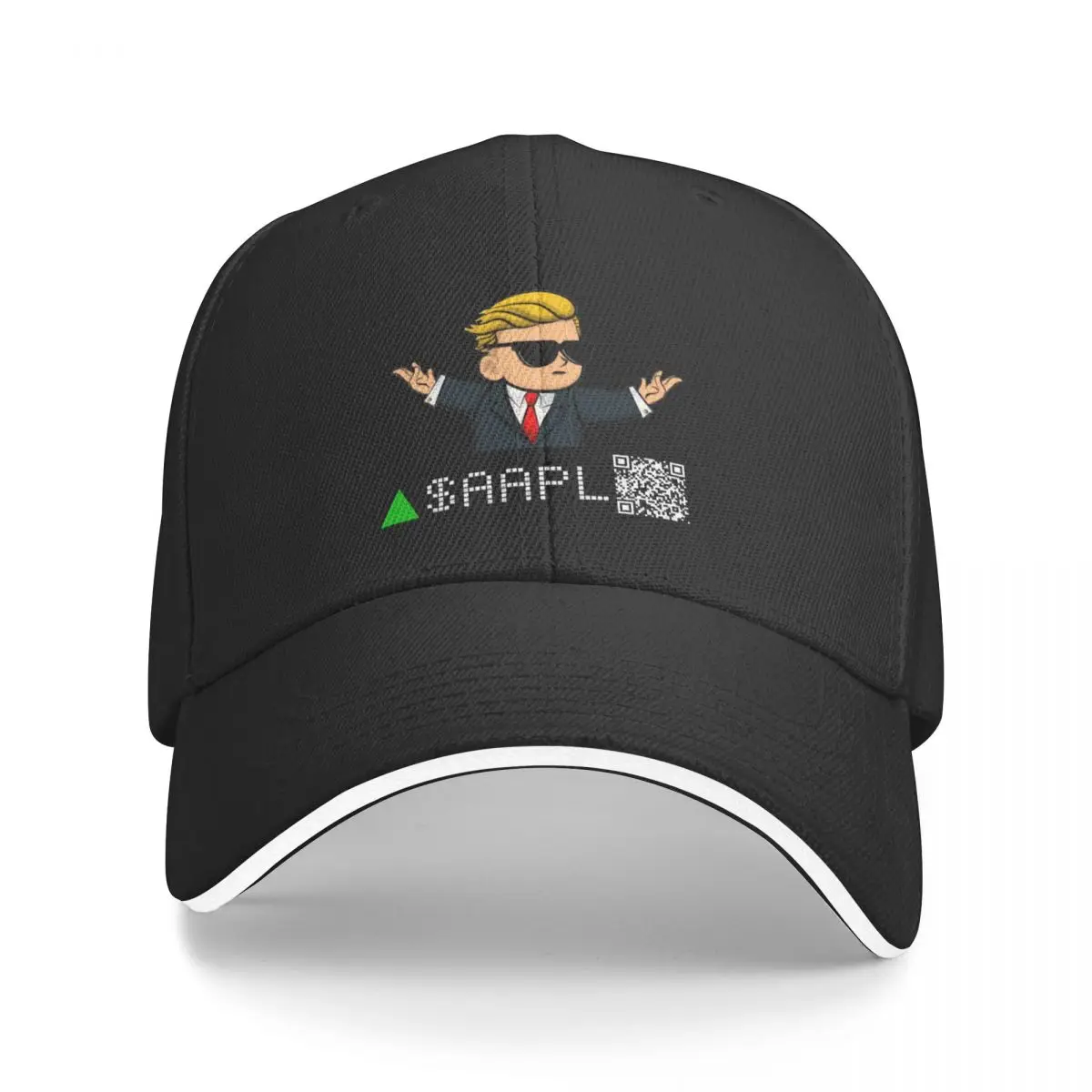 Wallstreetbets — Apple $AAPL QR-код Google Finance Бейсбольная кепка с капюшоном шляпа папы мужские