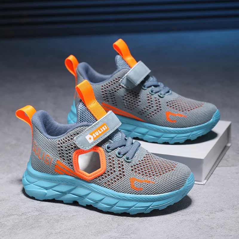 Летние Детские кроссовки с вырезами дышащая прогулочная повседневная