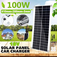 100w portable solar panel double usb power bank solar cell board external battery charging car charger board 410x200mm