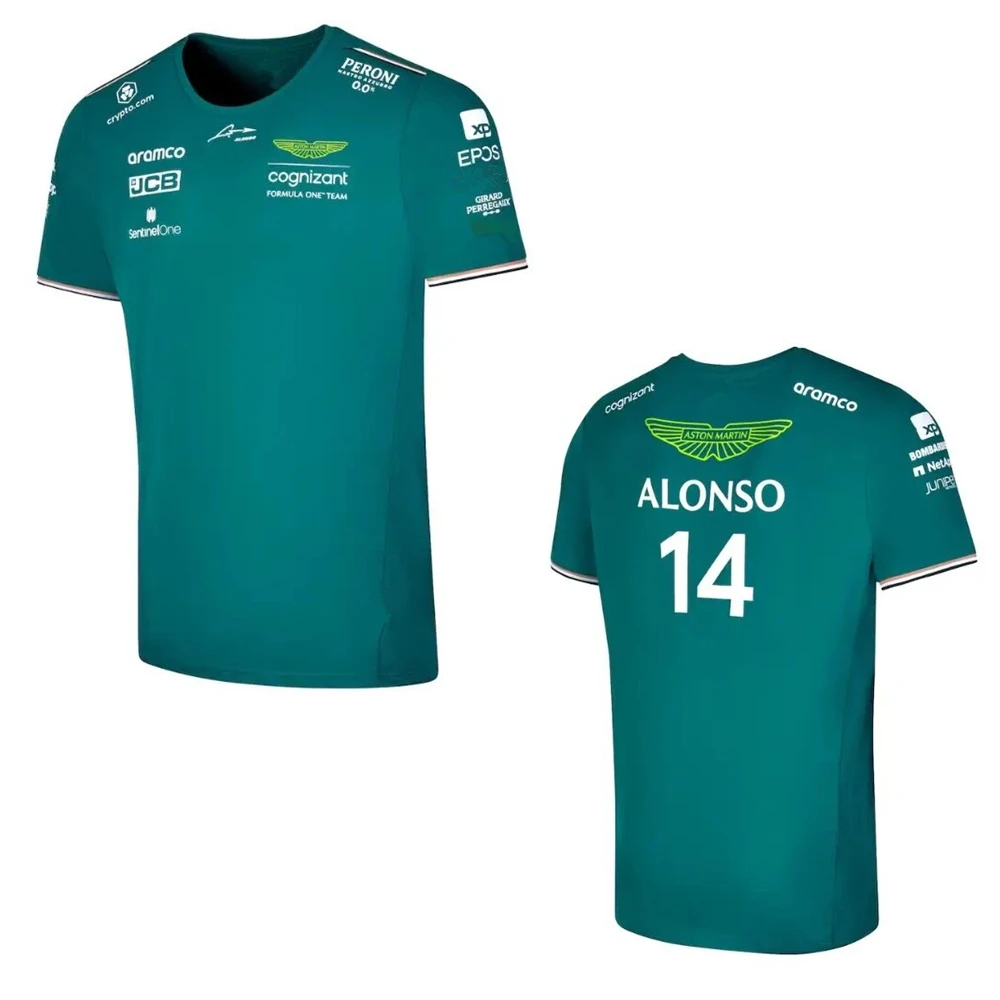 

2023 Aston Martin 3D Printing T-Shirts Mens Womens Sport Fashion O Neck Short Sleeve Kids Tops Racing Spain Alonso Mesh Jersey