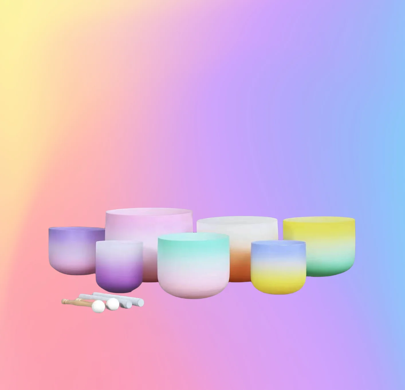 Набор чакр 432 Гц/440 Гц 8-14 дюймов 7 шт.