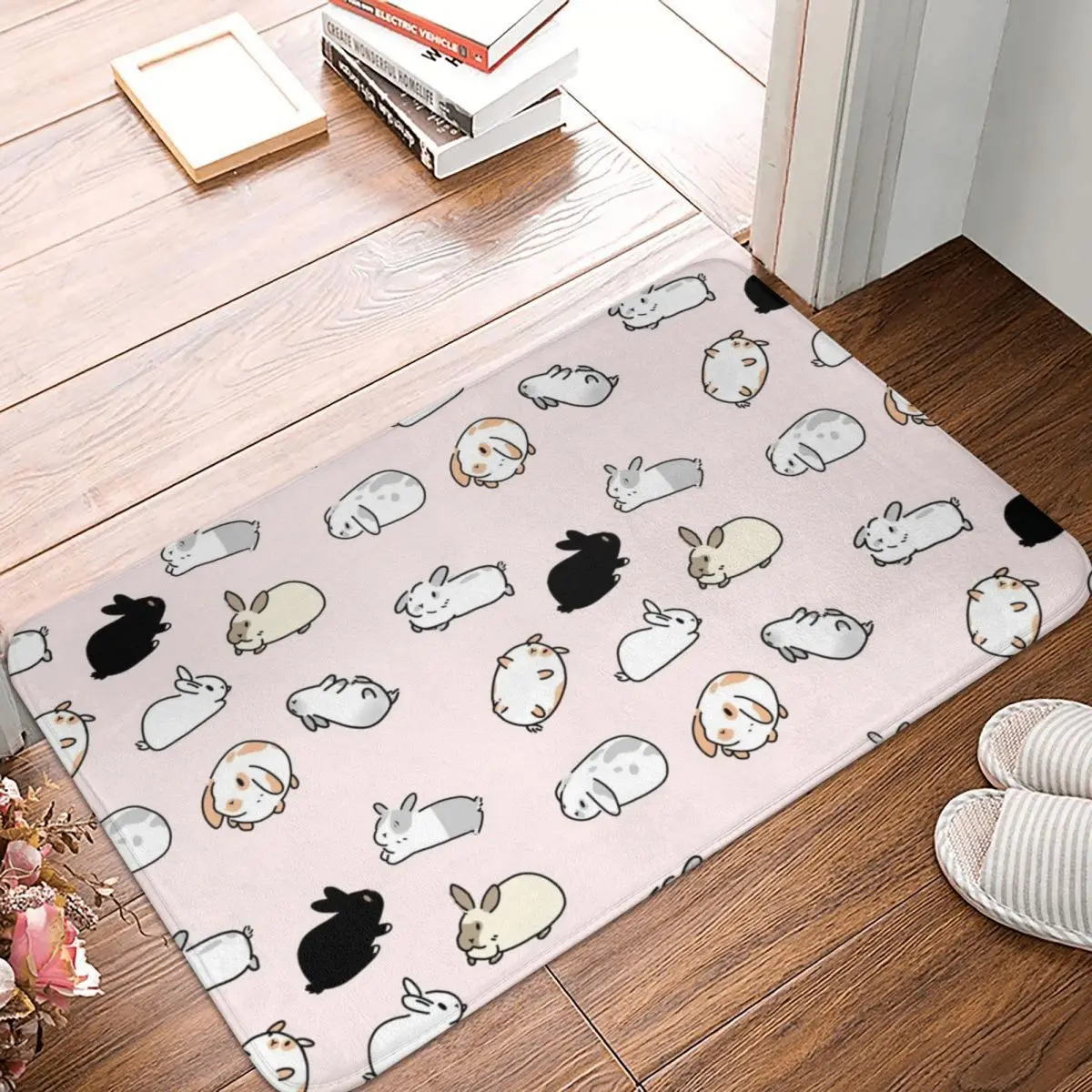 Дверной коврик кролики Декор 3D ковер для ванной нескользящий вход гостиная