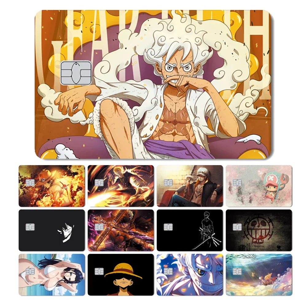 Фото Горячая распродажа: Водонепроницаемая наклейка-пленка Magic Shark Anime Chopper Luffy Nami для кредитных и дебетовых карт №1