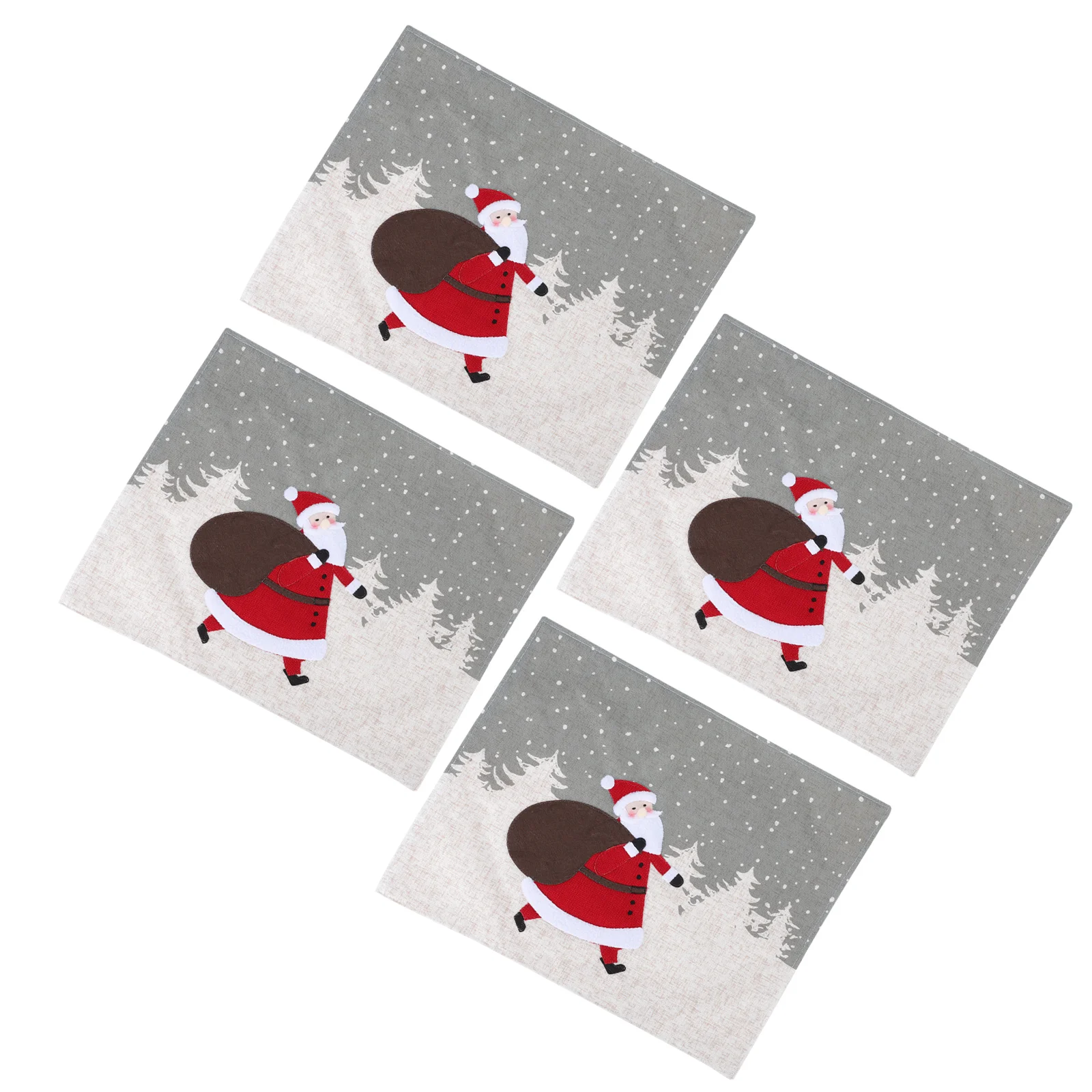 

Table Christmas Mat Pad Placemat Tableware Matshousehold Placemats Lovely Cutlery Holder Festival Dinner Fork Andholiday Festive
