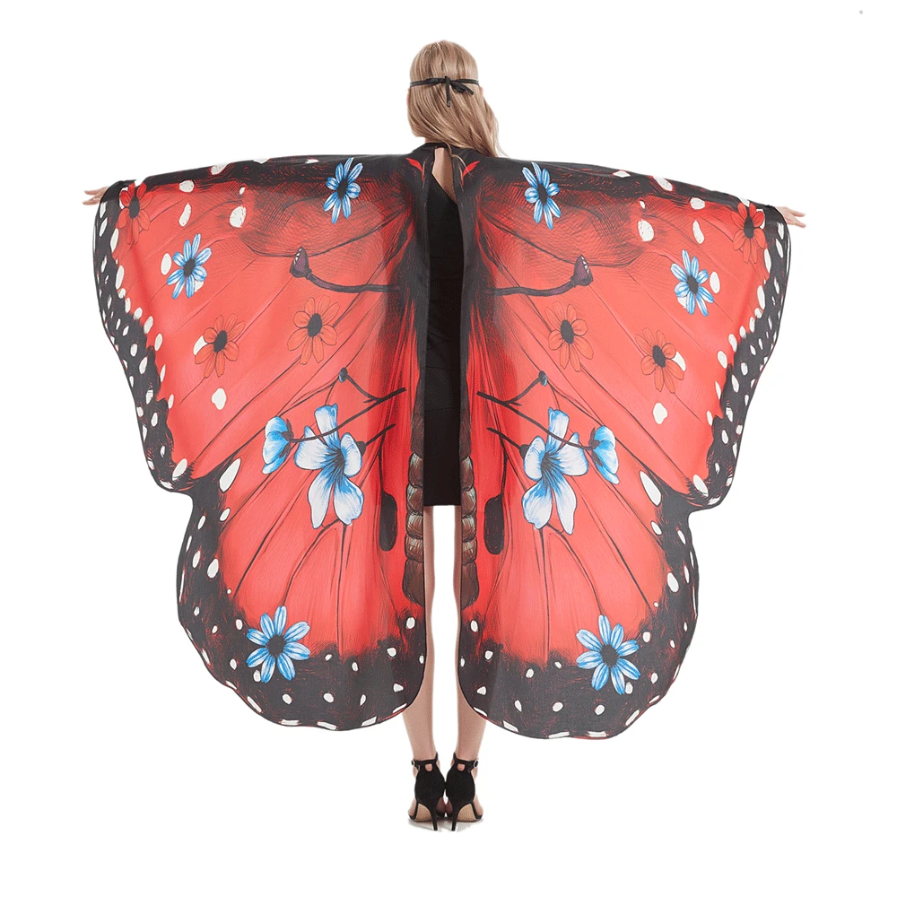 

New butterfly Cape watercolor butterfly Cape Adult Halloween Dress butterfly wings decoration custom supply