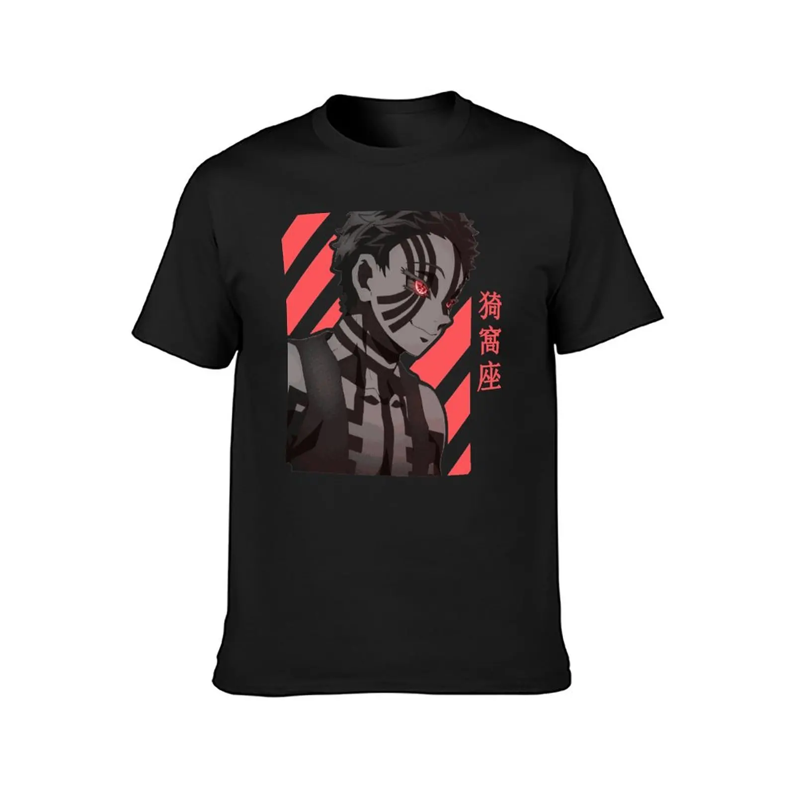 

Akaza Demon Slayer Kimetsu No Yaiba Red Design Vintage T Shirt Men Anime Manga Cute Printed T Shirts Short Sleeve Beach Tshirt