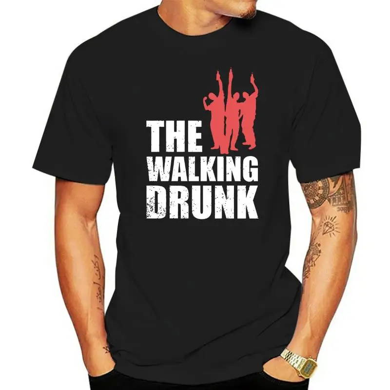 

THE WALKING DRUNK T-SHIRT - Dead Fun Boose Hangover Barfly Party University(1)