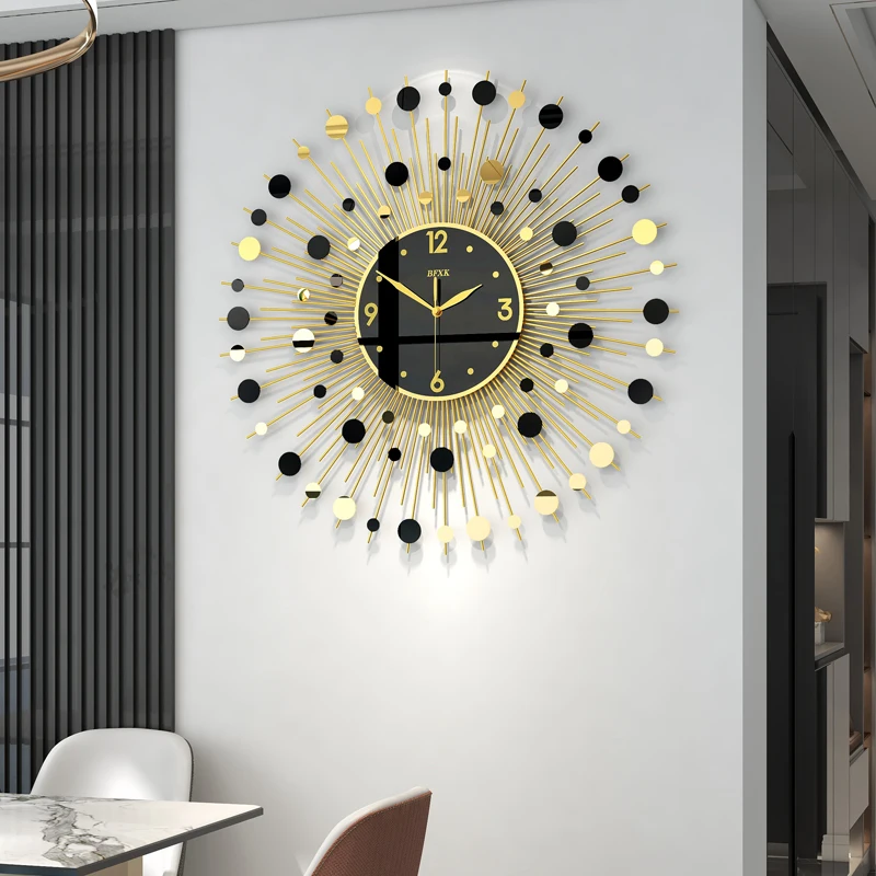 

Luxury Wall Clock Nordic Creative Living Room Modern Minimalist Clock Digital Art Unique Relojes De Pared Room Decortion Items