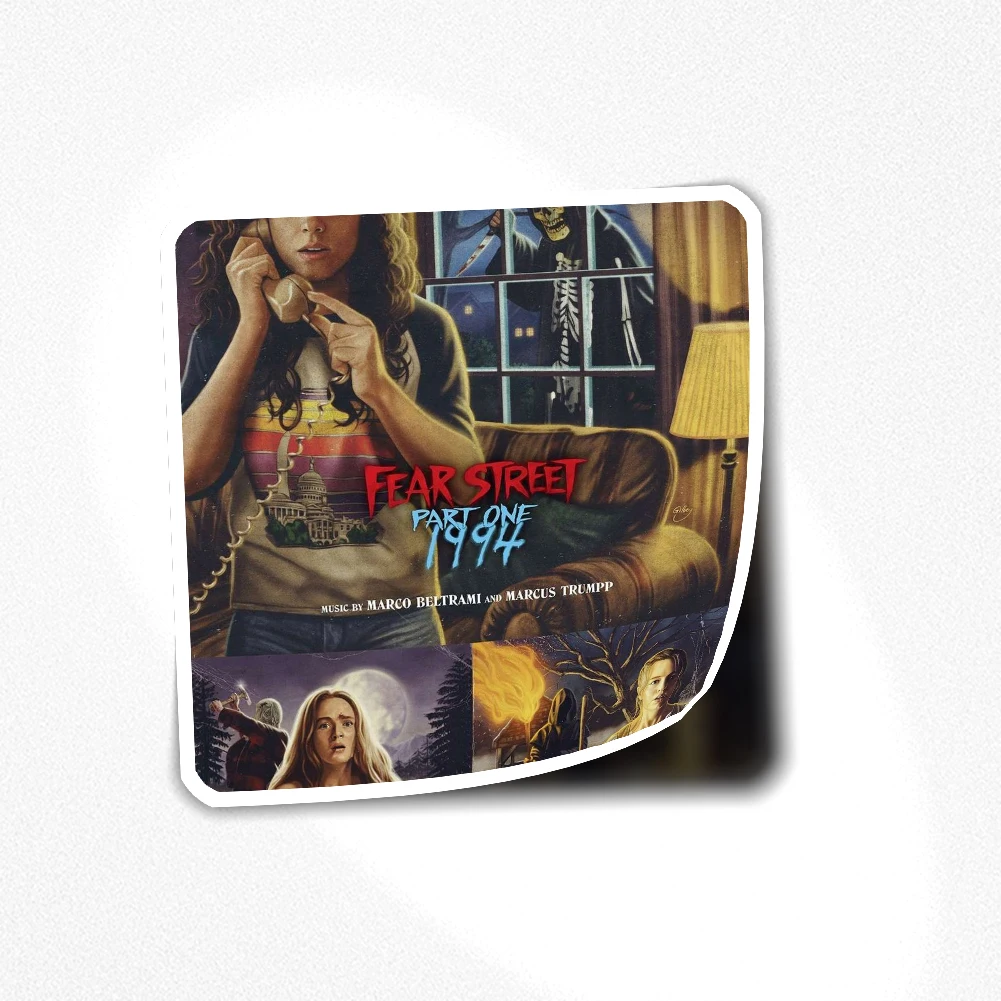 

Наклейка с фильмами ужасов 081, наклейка для ноутбука, декор для спальни, автомобиля, милый мультяшный модный чемодан для общественных мест