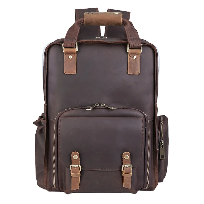 

Leather Camera Backpack Bag for Photographers Waterproof DSLR Backpacks