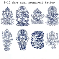 elephant god brahma flower juice temporary tattoo sticker women tatouage semi permanent fake tattoo tatuajes temporales hombre