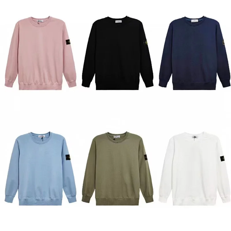 

Autumn and Winter New Men's Sweater Sleeve Embroidery Arm Badge Fashion Pure Cotton Top Men's and Women's Pullover