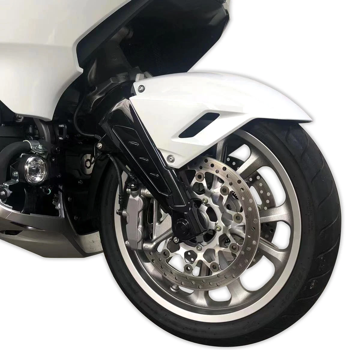 

Motorcycle Front Fork Leg Covers Protective Cover Mounting Kit For Honda Gold Wing GL1800 GL1800B F6B 2018-2023 Black Plating