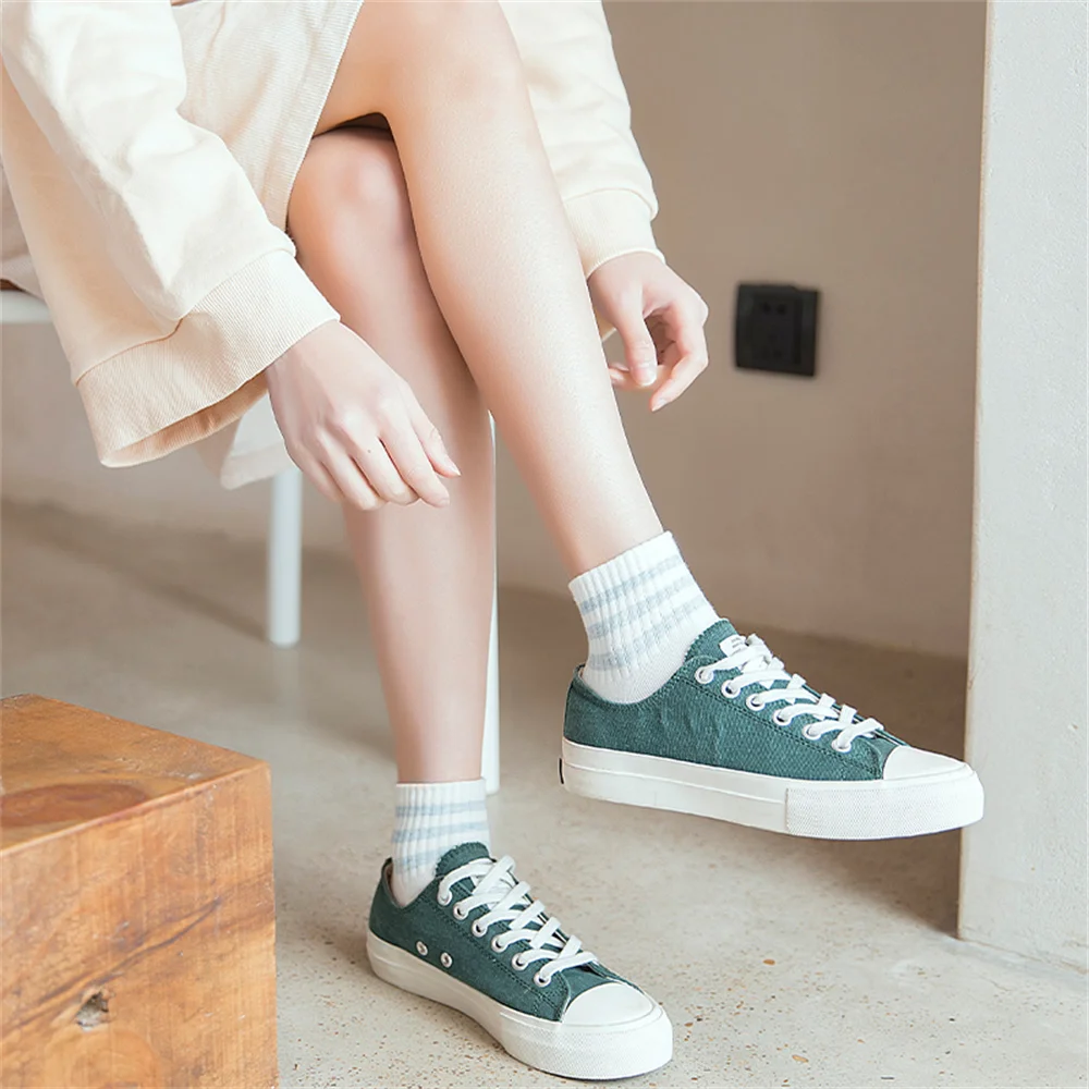 

2Pairs/lot Summer Thin Socks for Women Fashion Striped Sock Japanese Style Harajuku Leisure Socks Kawaii Cute Pure Cotton Sock