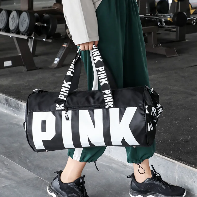 Women Pink Travel Bag Female Fitness Training Duffle For Trip Large Capacity Waterproof Gym Sport Luggage |