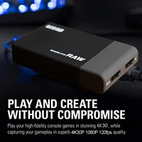 real ezcap321video capture card full hd 4k 1080p 60fps 120fps hdmi to usb 3 0 live streaming game recording box mic audio in