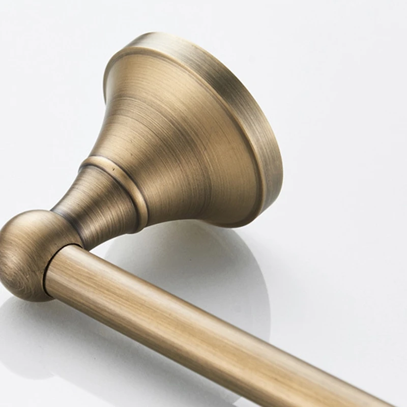 

2 Piece Bathroom Accessory Set - Towel Rail And Toilet Paper Holder Antique Brass Wall Mount, Brushed Bronze