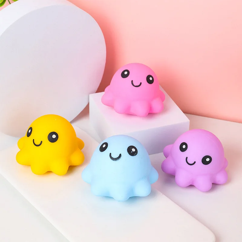 

1pcs radom Octopus Squeeze Toys Ball Squishy Stress Relief Decompression Toy Soft TPR Antistress Balls for Kids Adult