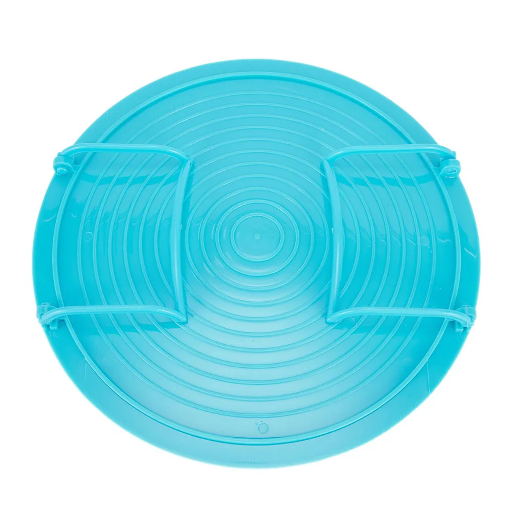 

1pc Grill Rack Microwave Rack Tray Steaming Rack Organizes Trays 23.5*23.5*8.3cm ABS Blue Microwave Plate Stacker
