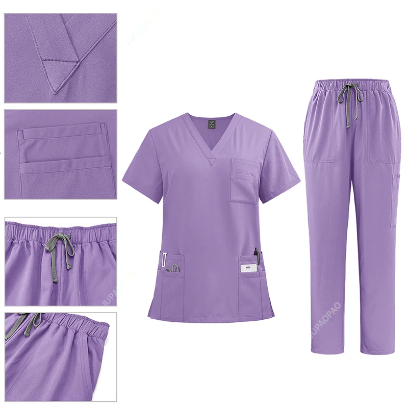 Весенний Медицинский Скраб Для Косметолога Унисекс Одноцветная Медицинская