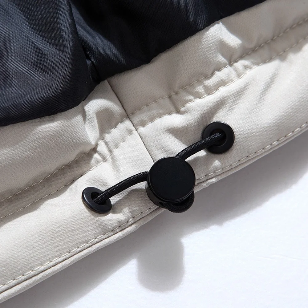 Autumn Winter Jacket Men With Hood Cotton Padded Parka Jacket Men Korean Fashion Streetwear Thick&Warm Casual Coats 2021