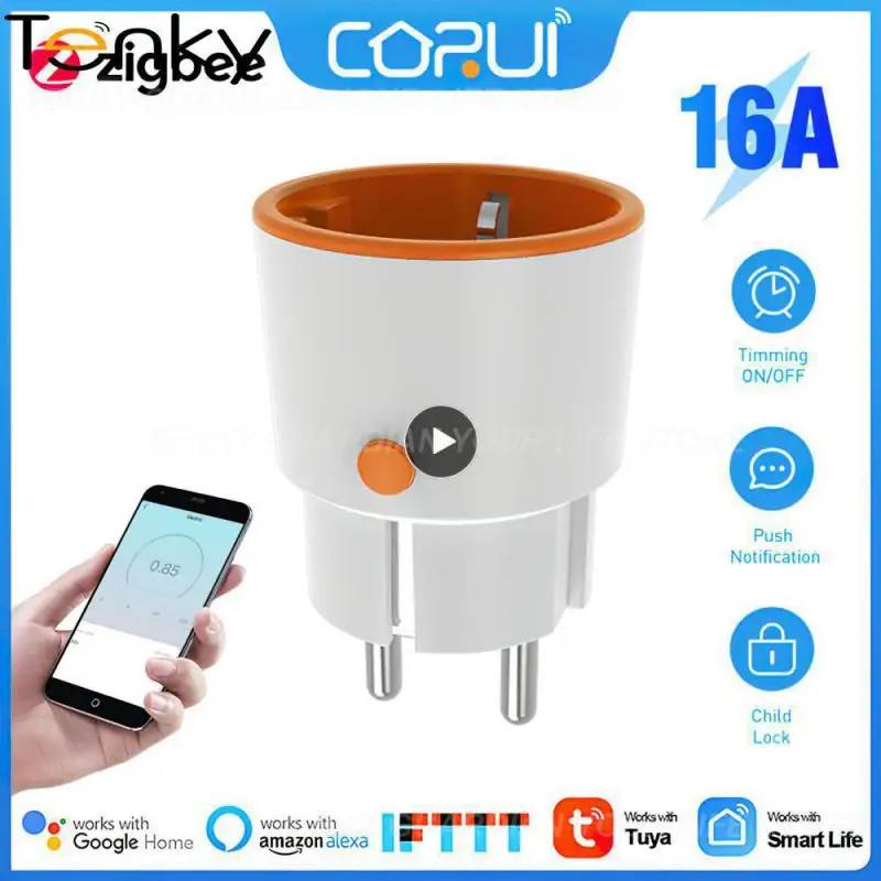

Eu Eu Smart Plug Remote Control Smart Zigbee Socket Work With Alexa And Google Smart Socket Plug With Energy Monitoring 16a