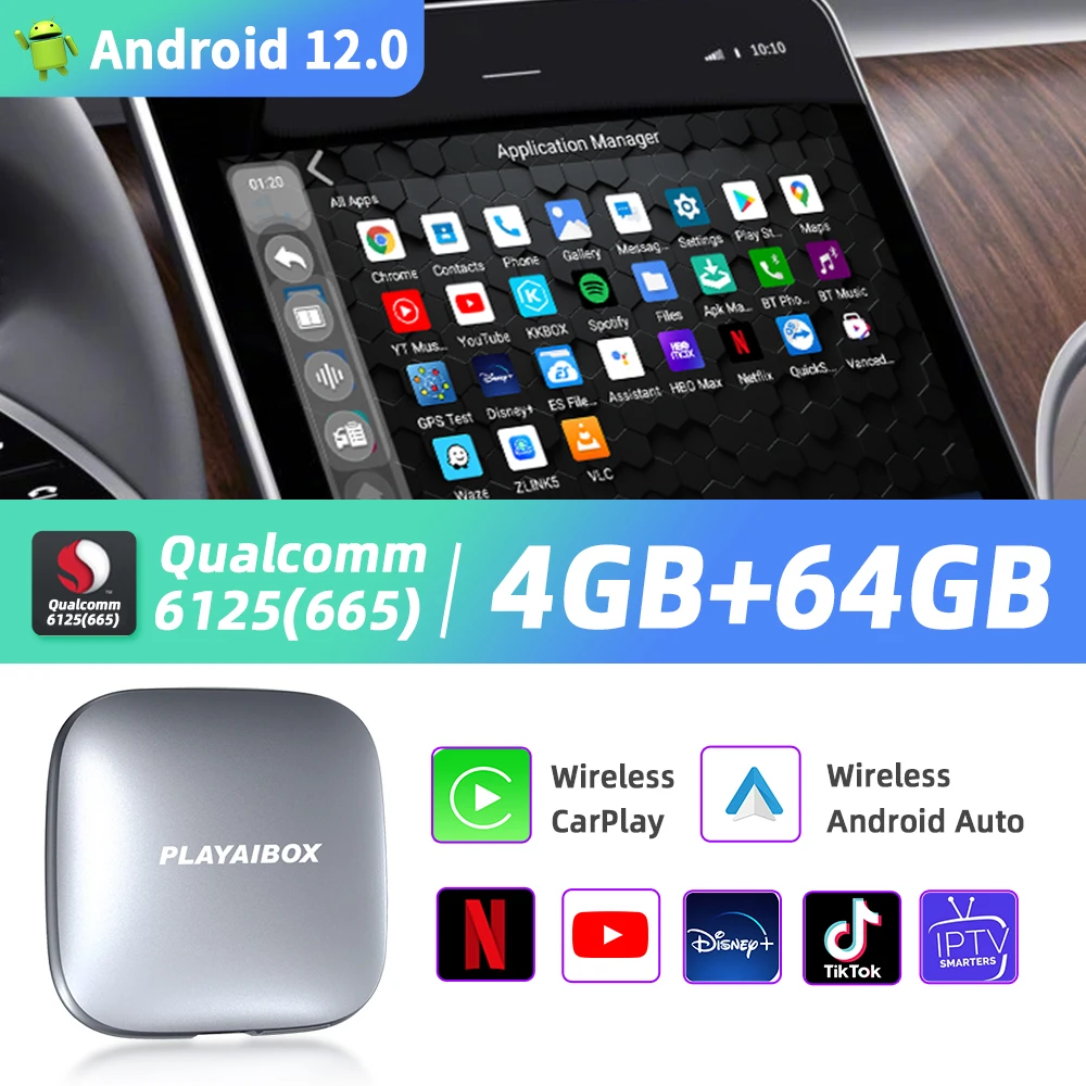 Carplay Ai Box Netflix Iptv Android авто беспроводной UX999Plus Spotify Youtube навигация обновленная