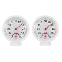 3x thermometer hygrometer needle round dial tester interior exterior white