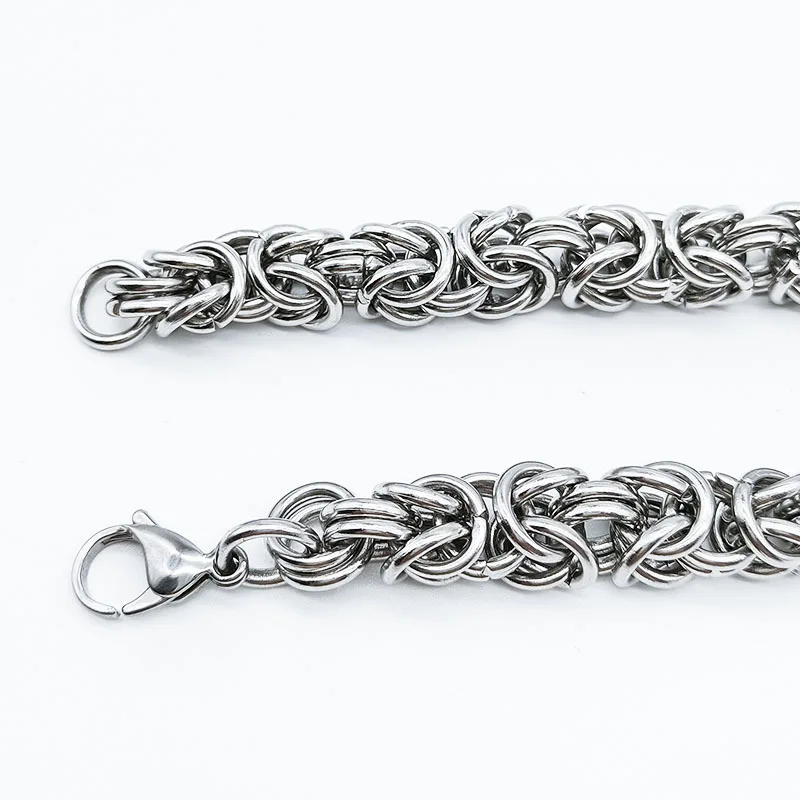 Vintage weave men's titanium steel bracelet stainless steel lantern chain clothing
