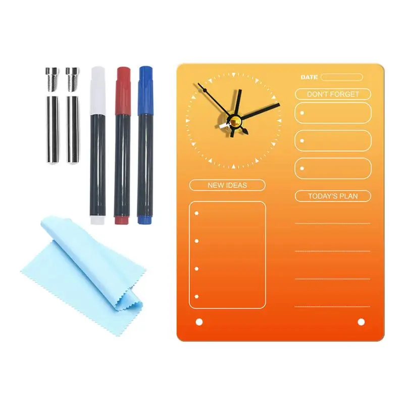 

Acrylic Dry Erase Board Planner Non-Magnetic Wall Board Frameless Portable Memo Whiteboard Acrylic Board for Offices School Home