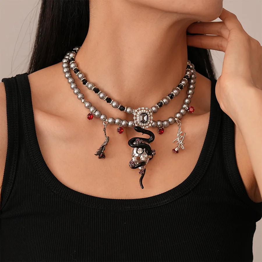 Двухслойные бусины подвески в виде змеиной чешуи цвет ассортименте