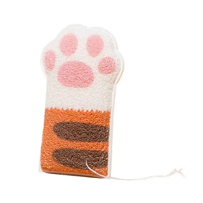 

Soft Body Sponge For Shower Cat Claw Bath Scrubber Body Exfoliator Bathing Accessories Soft Shower Loofah Bath Sponges Bathing